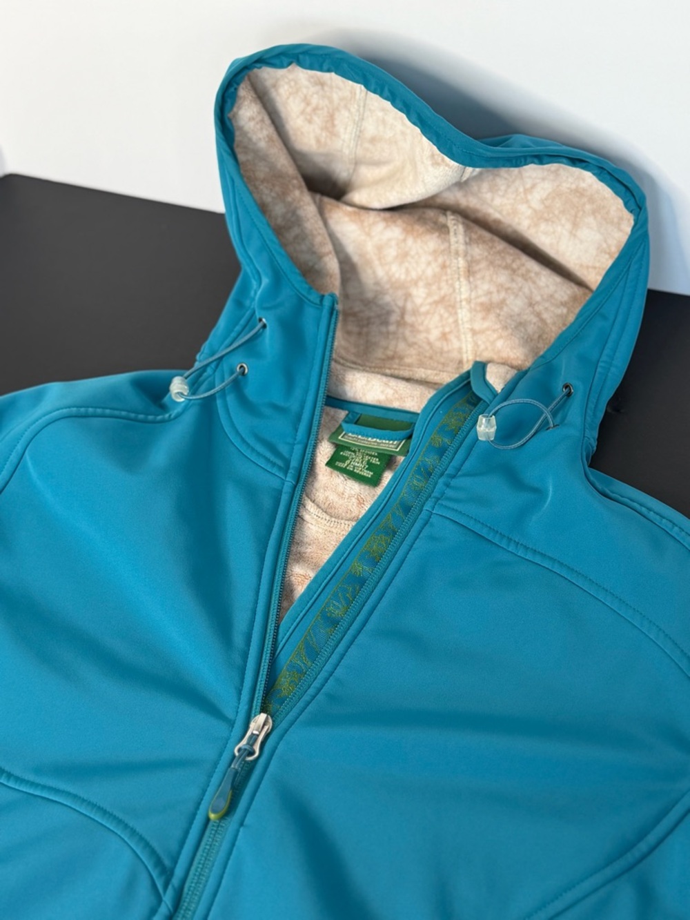 L.L. Bean Teal Hooded Tech Jacket‎